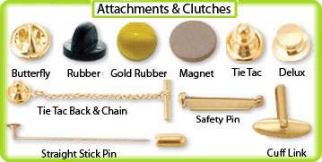 lapel pin attachments & clutches